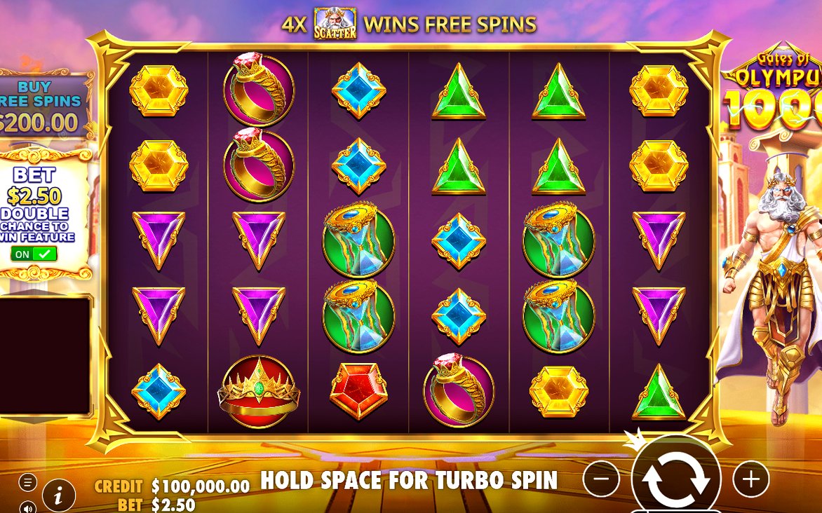 Base Game grid of 6x5 symbols during a round