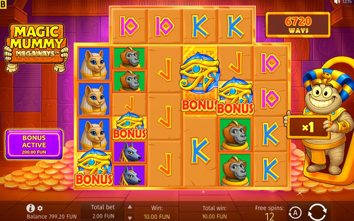 Free Spins counter with the Wild multipliers in play