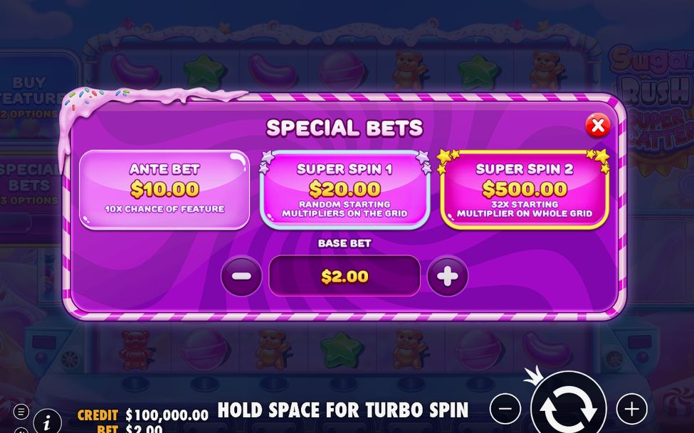 Super Free Spins with x2 on every grid position